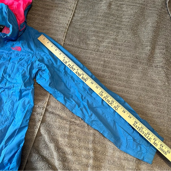 North Face Womenn Medium Blue Pink Windbreaker Rain Jacket - Picture 7 of 8